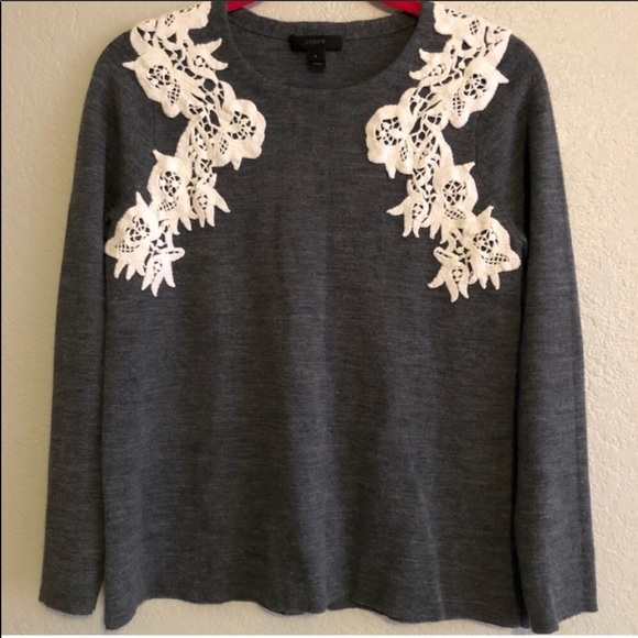 J. Crew Sweaters - J crew crochet floral design